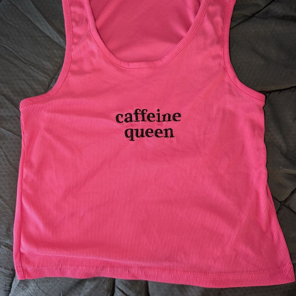 Pink Caffeine Queen Tank Top